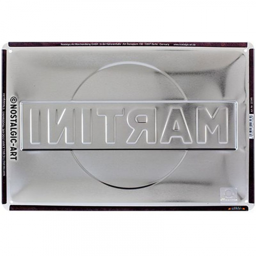 Blechschild Martini Logo 3